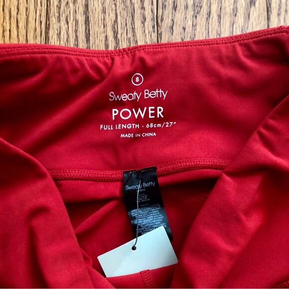 Sweaty Betty Power 7/8 Workout Leggings Cardinal Red Rare Women’s Size S NWT - Picture 4 of 10